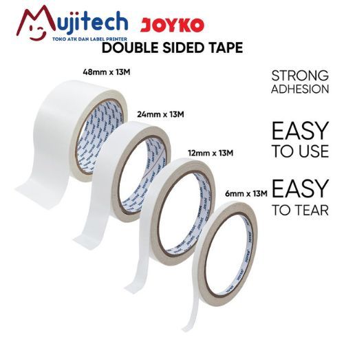 

DOUBLE TAPE JOYKO ISOLASI DUA SISI 15 YARD 6MM 9MM 12MM 24MM 48MM