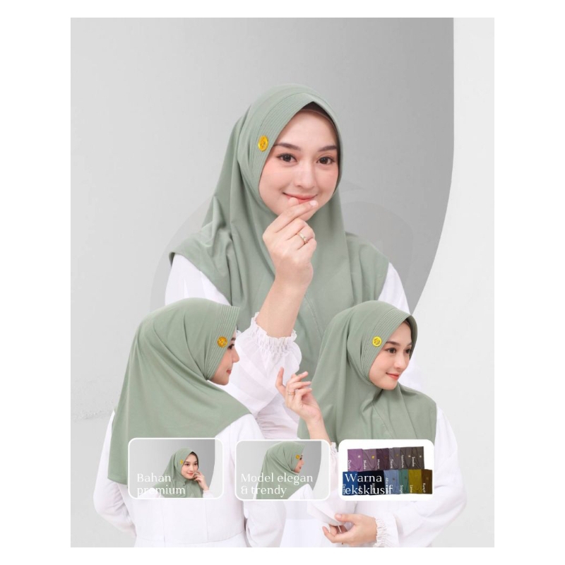 Yn's bergo akrilic joya bahan jersey , Hijab instan , Hijab sport