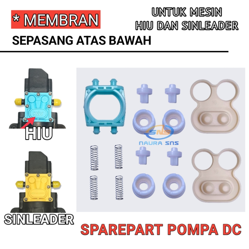 Membran pompa Dc 12volt Hiu dan Sinleader Sparepart Dinamo Pompa Sprayer