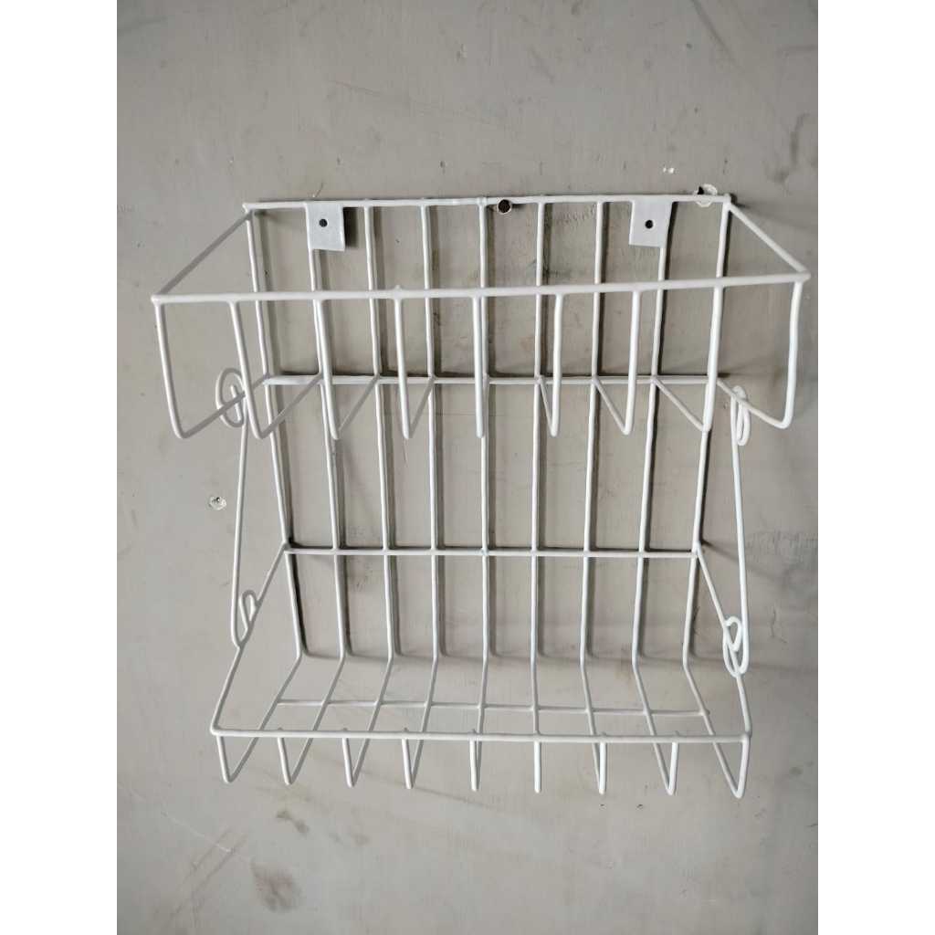 RAK BUMBU KECIL SUSUN 2/RAK SERBAGUNA KECIL SUSUN 2/RAK GANTUNG KAMAR MANDI