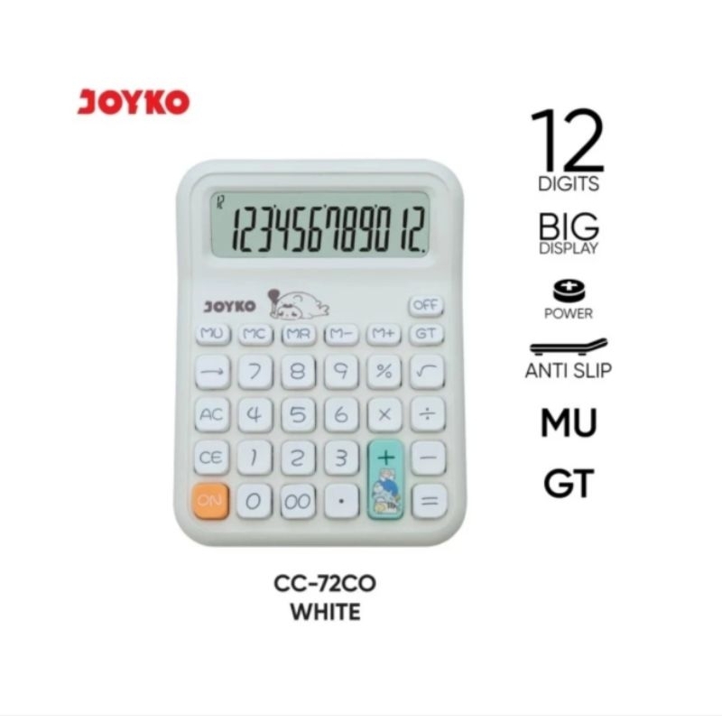 

Kalkulator Calculator Joyko Cc-72Co 12 Digits