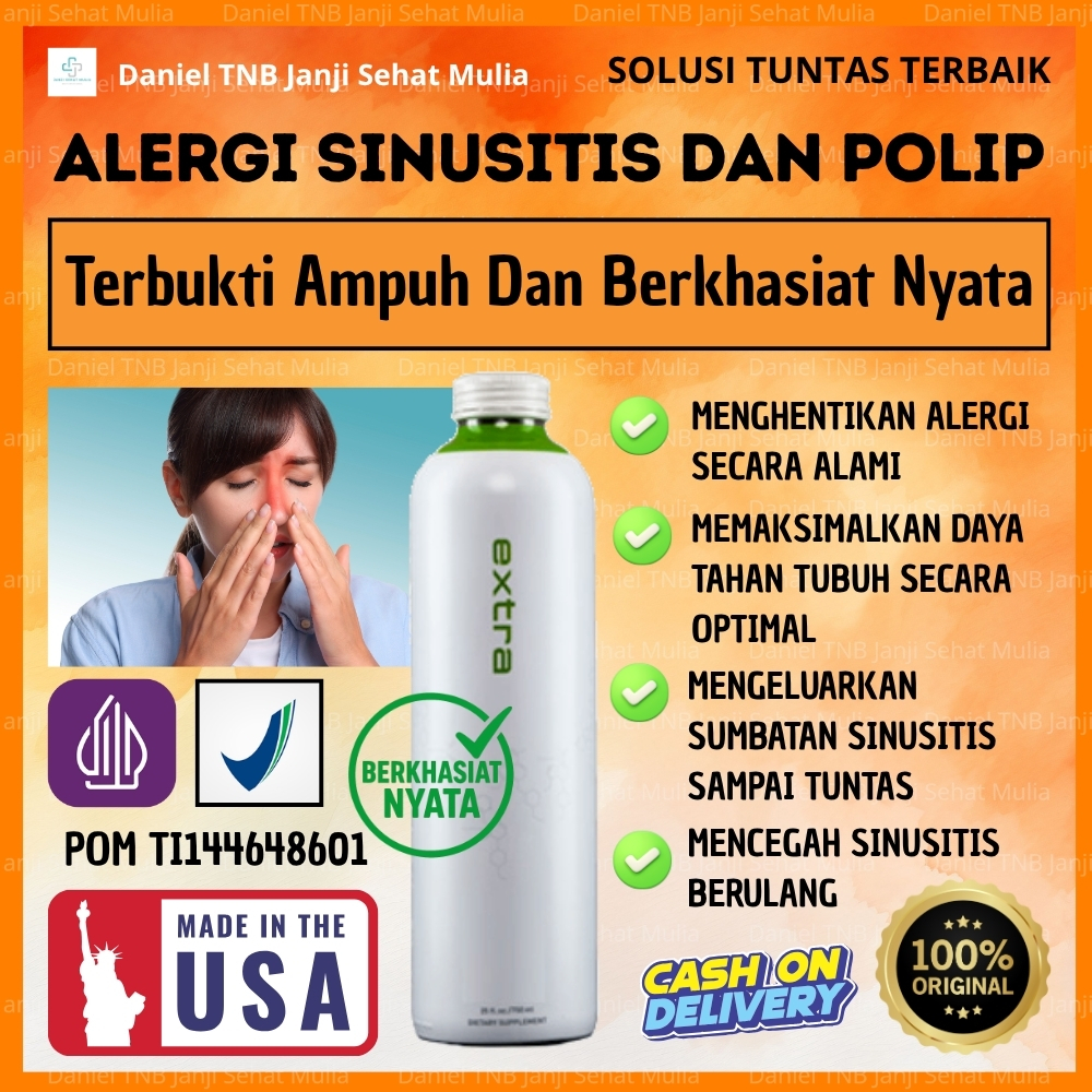 Daniel TNB Obat Herbal Sinusitis Rhinitis Alergi Polip Pilek Bersin Menahun Sinus Tersumbat