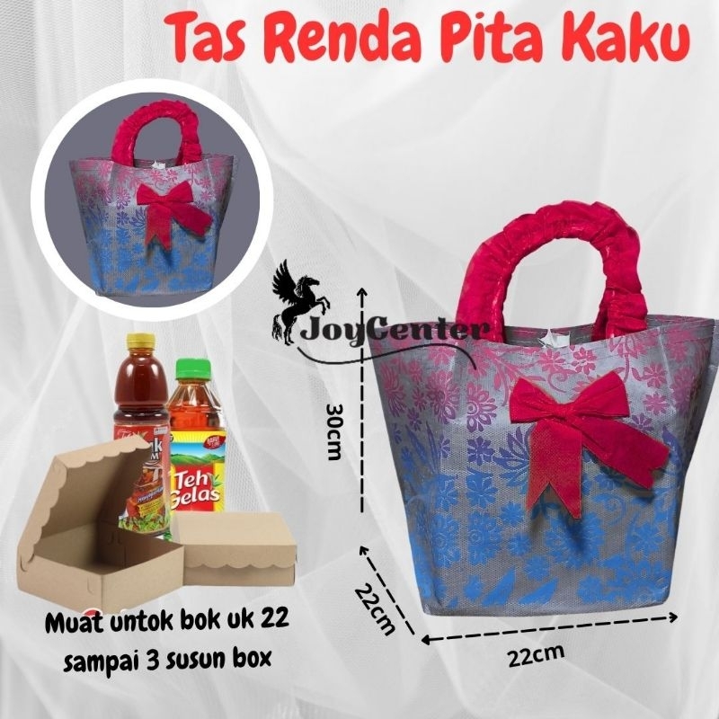 

Tas Hajatan Pita Renda Kaku (Uk 22, 20, 18) / Tas Kotak Nasi / Tas Bingkisan / Tas Berkat / Tas Spunbond / Tas Sembako (1 Lusin / 12 Pcs)