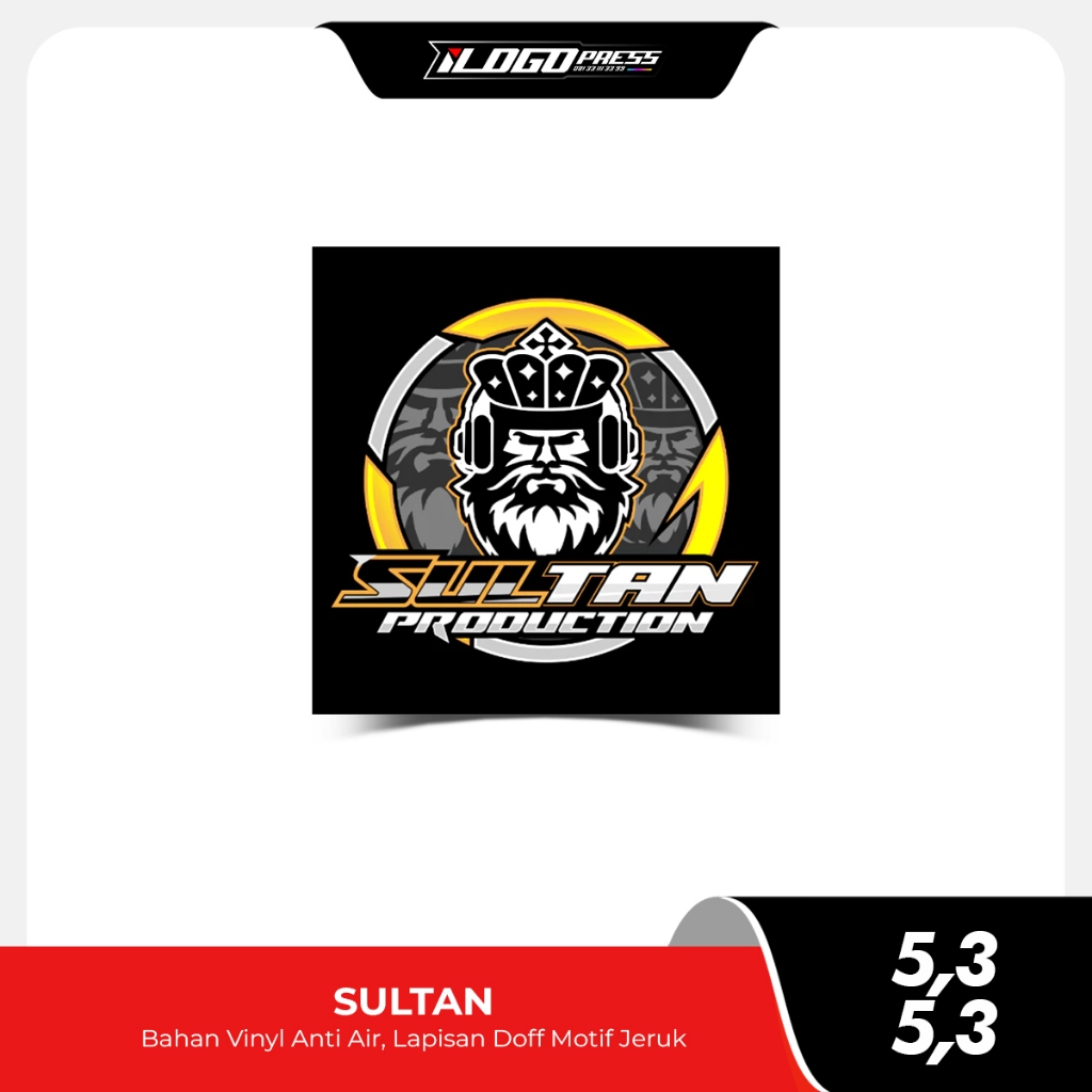 

SULTAN PRODUCTION - Stiker Sound System Bahan Vinyl Premium Anti Air Doff Motif Jeruk
