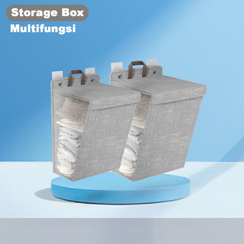 Storage Box Gantung Keranjang Laundry Bag Tempat Penyimpanan Organizer Serbaguna Terbaru XZ-35