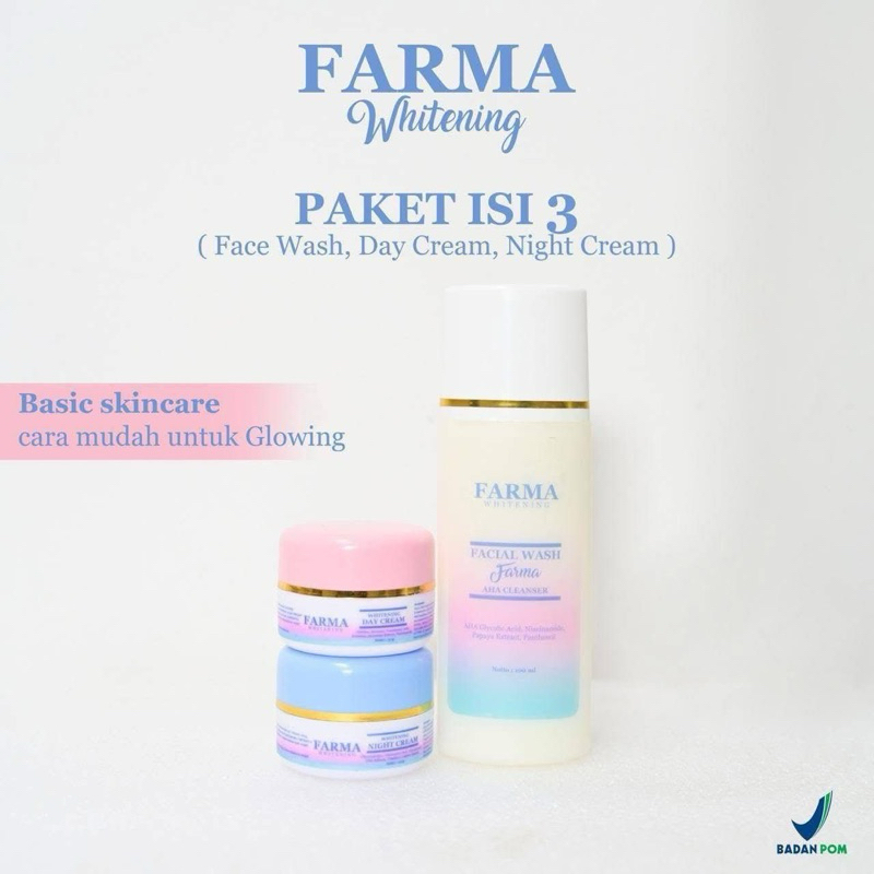 Skincare Farma BPOM Isi 3 Farma Whitening Farma Skincare BPOM Original Paket Isi 3