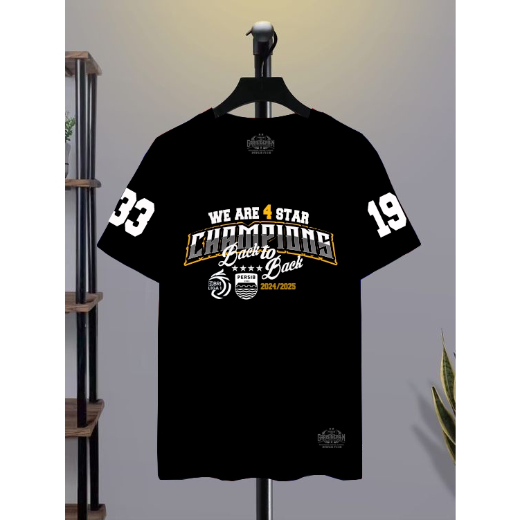 kaos distro ori persib juara 2025 katun premium unisex dewasa lengan pendek