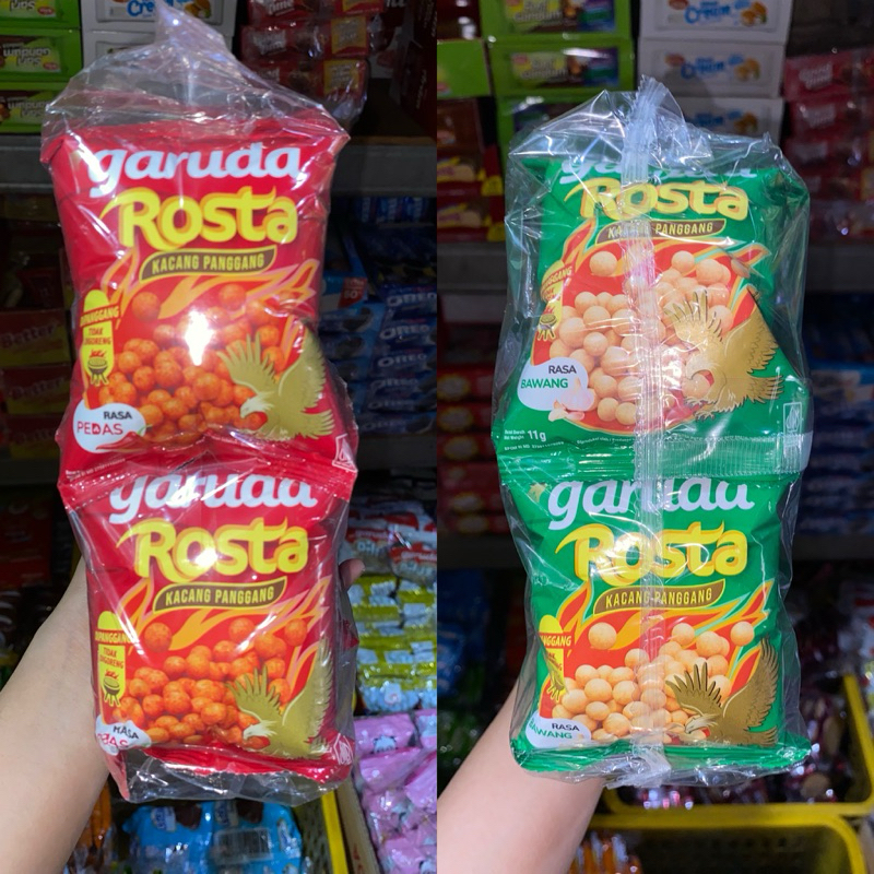

Garuda Rosta kacang panggang 20pcs All Varian rasa bawang pedas