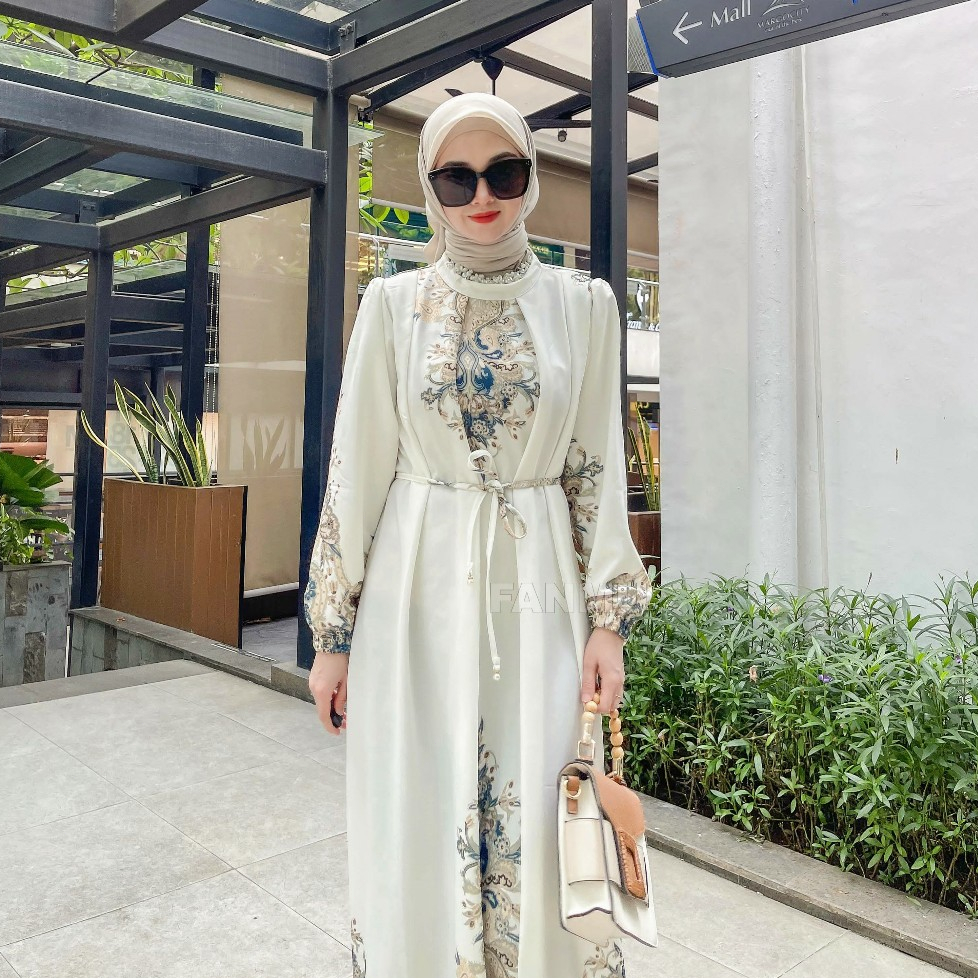 FANMU Dress Muslim Wanita | Baju Muslim | Gamis Pesta Premium