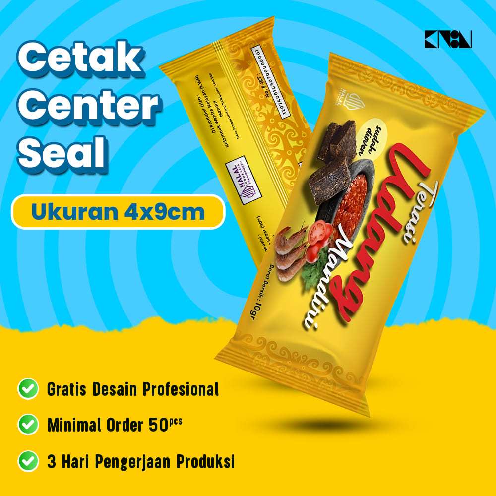 Cetak Center Seal Custom - 4x9cm