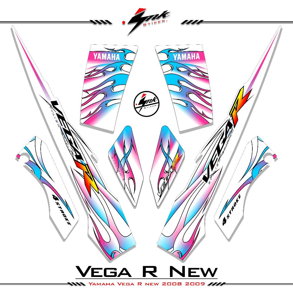Striping Vega R New Stiker Vega R New 2008 2009 Sticker Vega Stiker Vega R New Stiker.ink Motif 133
