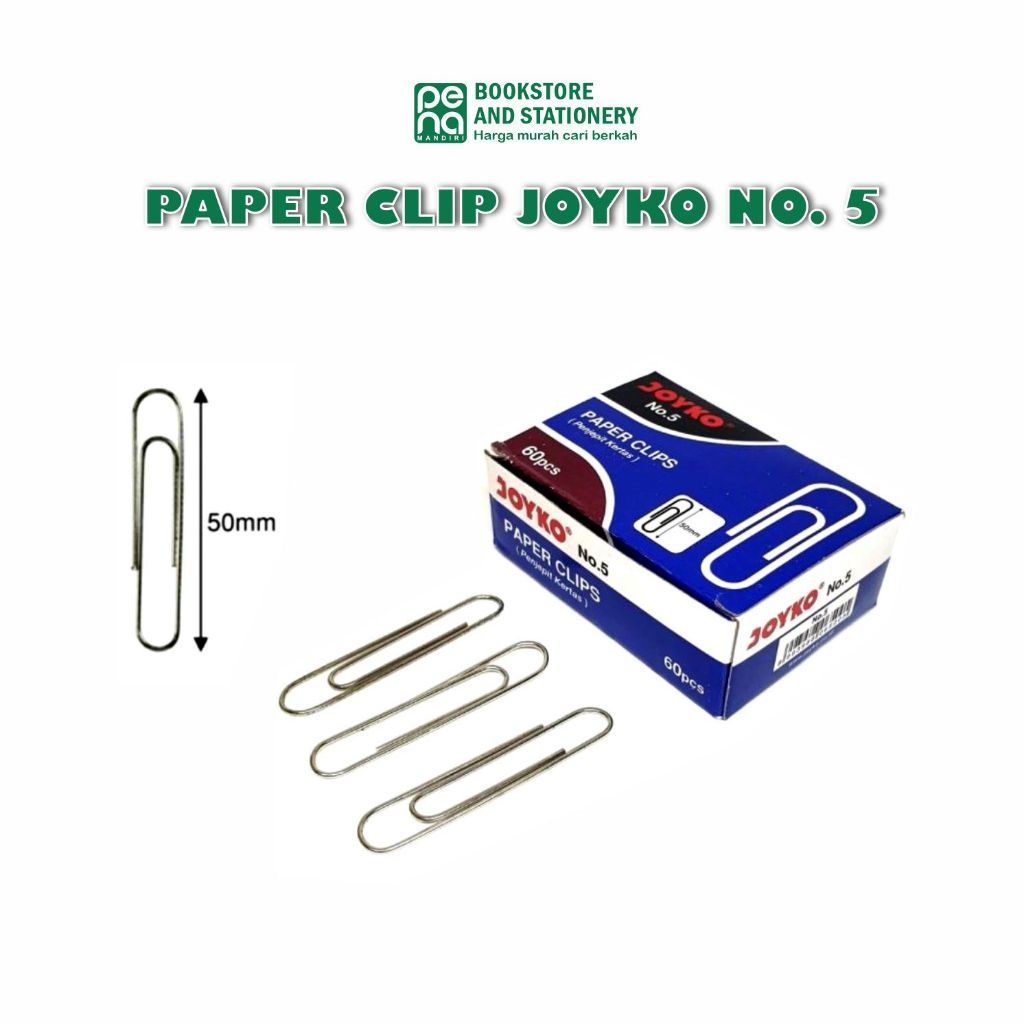 

Paper Clip JOYKO NO.5 Trigonal Clip Klip Penjepit Kertas Joyko No.5