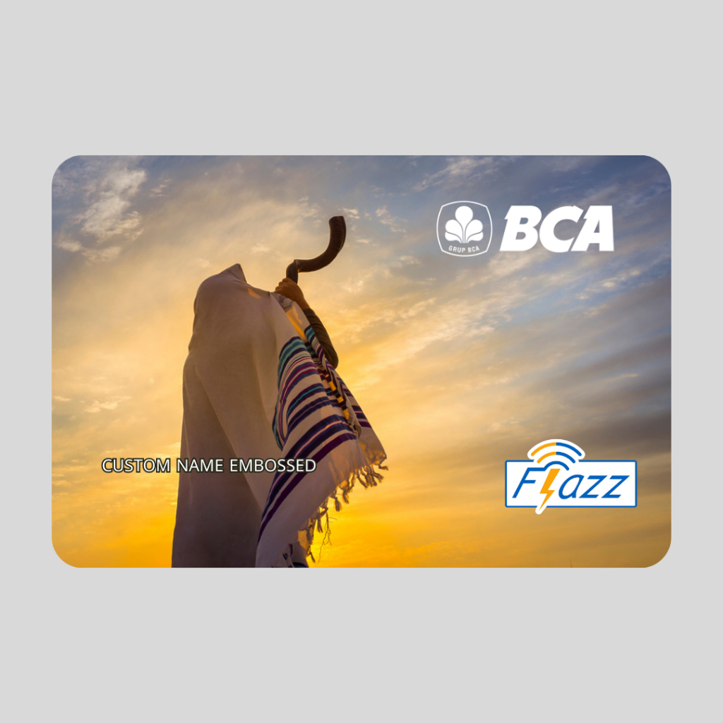 Emoney Embossed Nama custom eToll Flazz BCA Religi