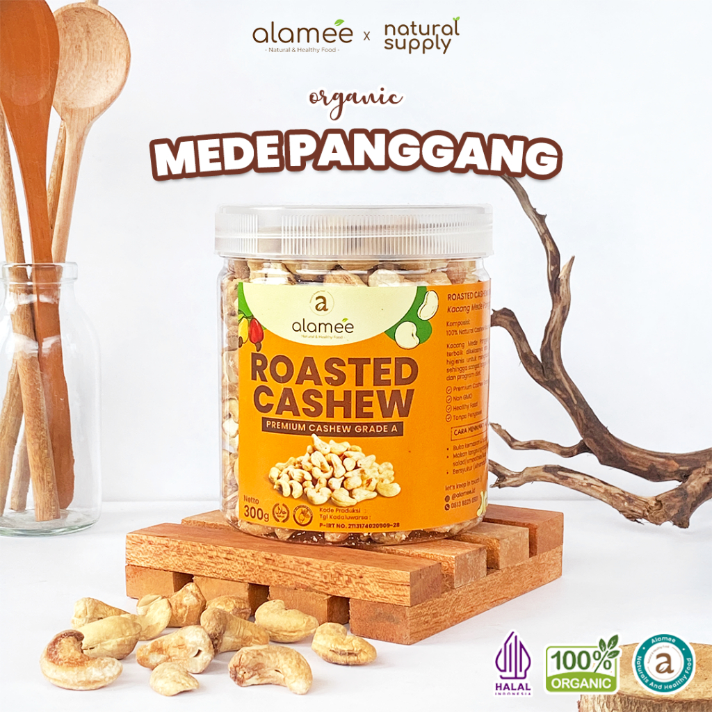 

Kacang Mede Mete Mente Cashew Panggang Roasted Oven Original Premium Grade A Utuh Matang Asli Crispy Kemasan Siap Makan Toples Tawar