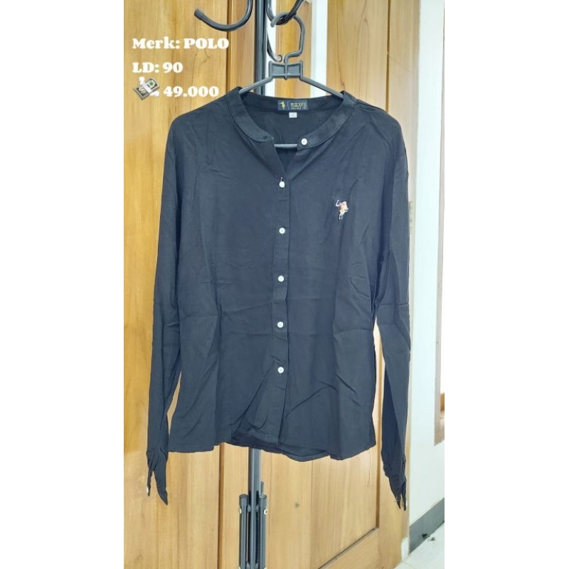 Kemeja Hitam Polo Polos