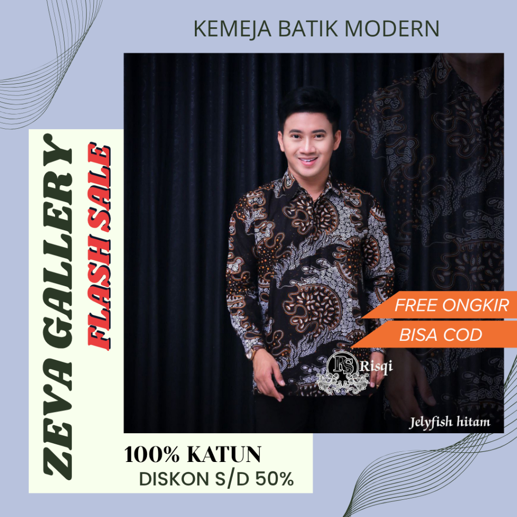 Kemeja Batik Pria Modern Baju Batik Pria Dewasa Lengan Panjang Atasan Batik Pria Dewasa Baju Batik K