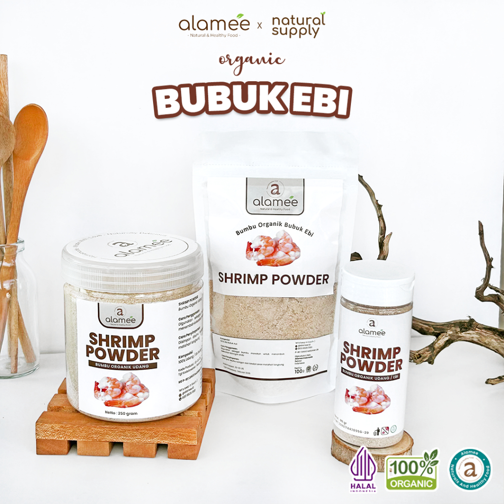 

ALAMEE Ebi Bubuk Kering Halus Udang Bumbu Dapur Organik Shrimp Powder Spice Seasoning naturalsupply