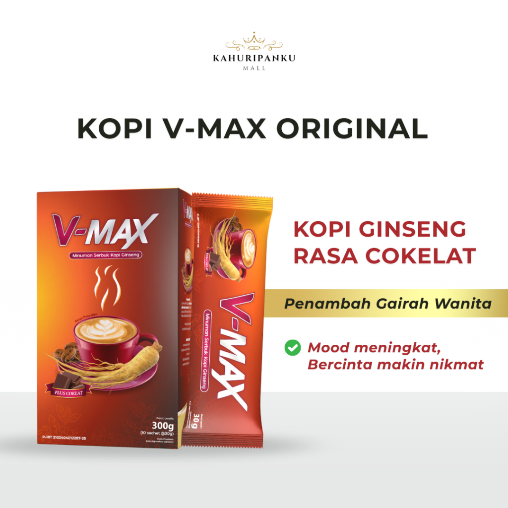 

V MAX Minuman Coklat Perang sang Wanita Original Penambah Gairah Wanita BPOM
