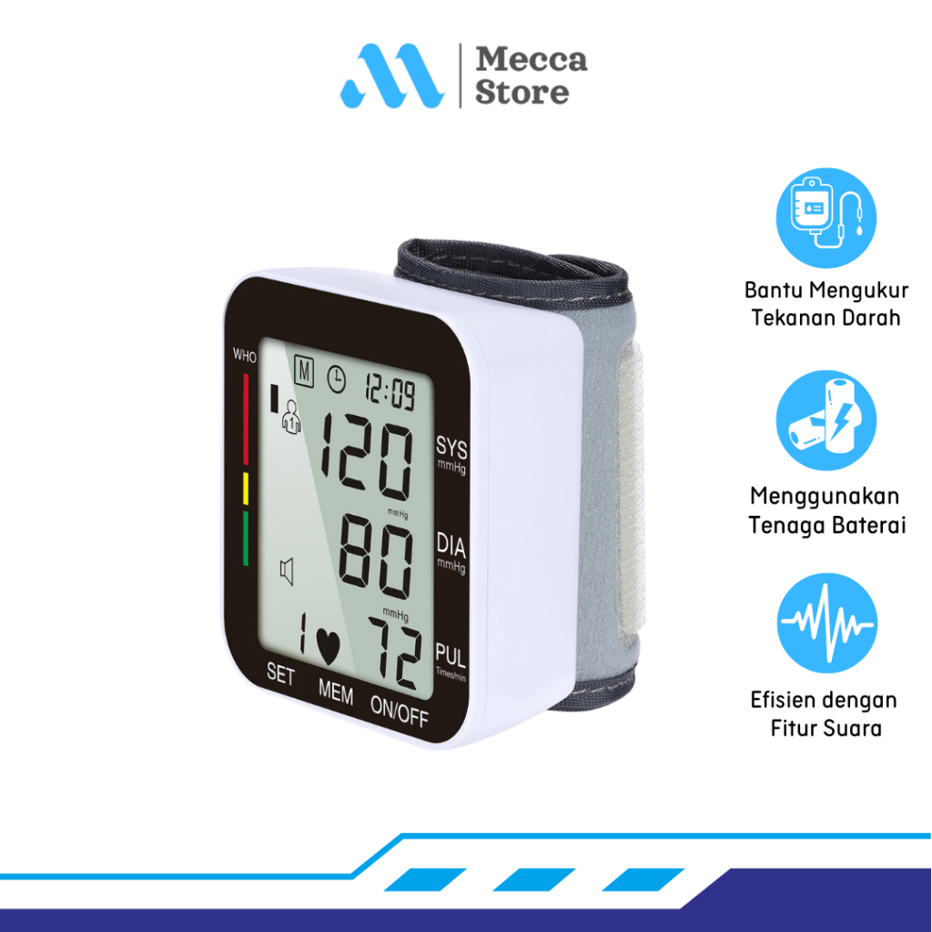 Tensimeter Digital Alat Cek Pengukur Tekanan Tensi Darah Otomatis / Alat Cek Tensi Darah