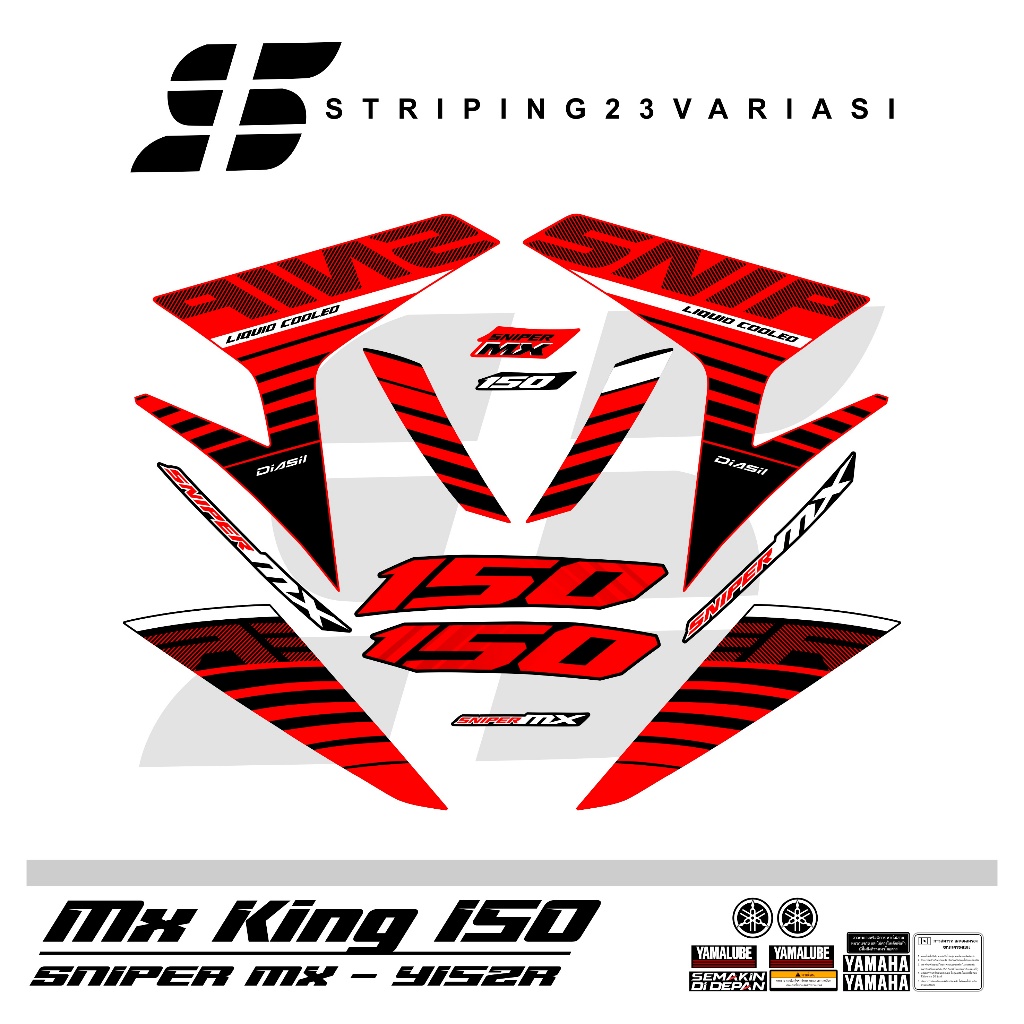 STIKER STRIPING MX KING 150 GRAFIS VARIASI 060