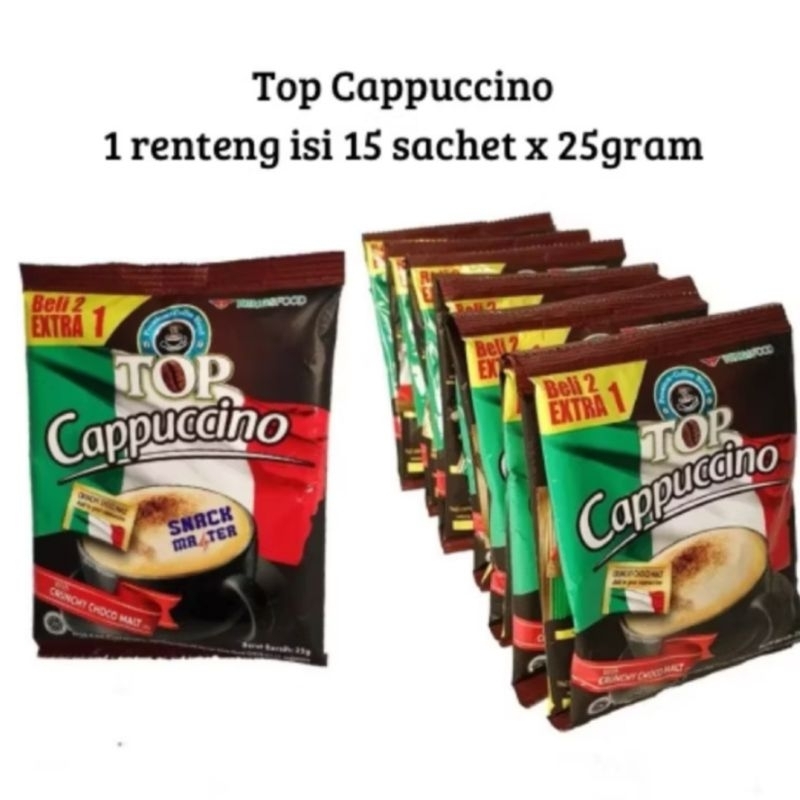 

Top Coffee Cappuccino 1 Renceng isi 15 Sachet - KOPI INSTANS
