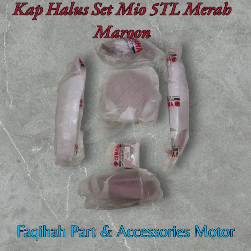 Kap set Halus Mio 5TL Merah Maroon Ori Asli | 🩵FaqihahShop🩵
