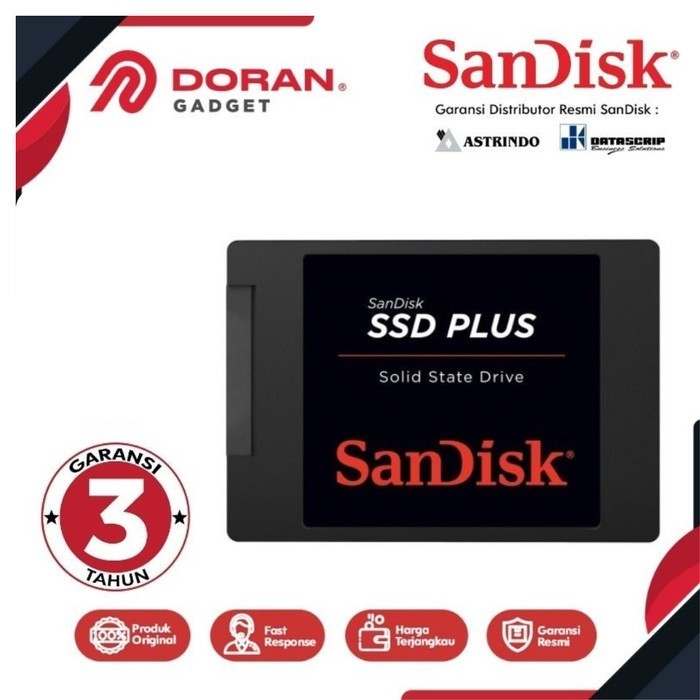 SANDISK SSD 1TB Sandisk Plus | Sandisk SSD Plus 1TB - Garansi Resmi