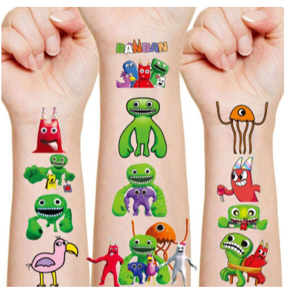 

FDA Garten of Banban Tattoo Stickers Kawaii Anime Figure Sticker Toys Cute Cartoon Kids Birthday Party Decoration Supply Gifts Toys