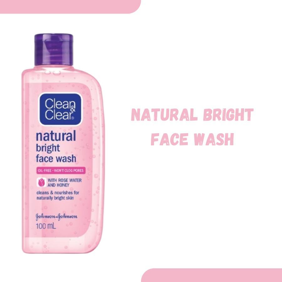 Clean and Clear Natural Bright Face Wash 100ml/Sabun Cuci Muka - N.Bright Wash 100ml, Clean & Clear
