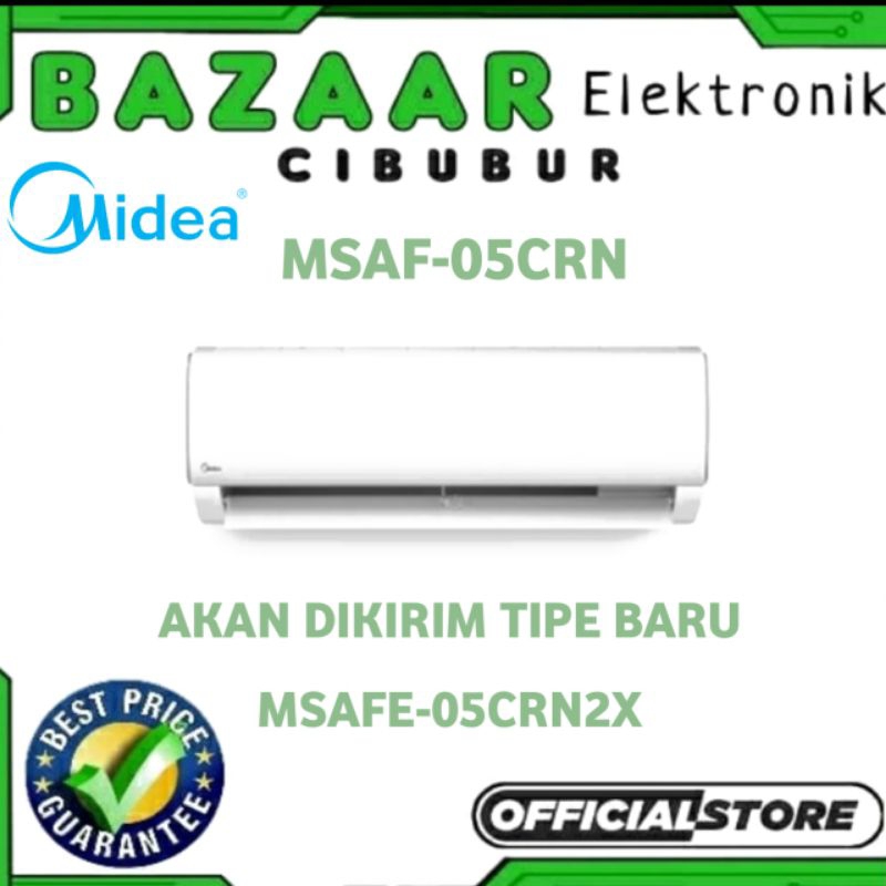 AC MIDEA MSAF-05CRN2 / MSAF05CRN2 AC SPLIT 1/2 PK STANDAR R32