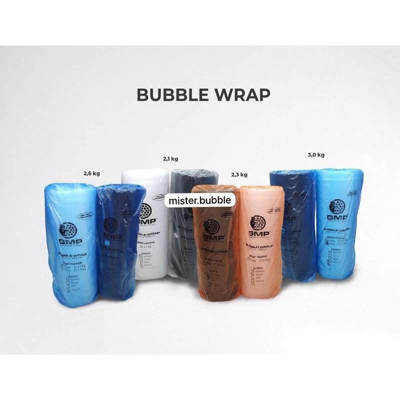 

bubble wrap GMP 125 x 50 meter bening hitam murah berkualitas