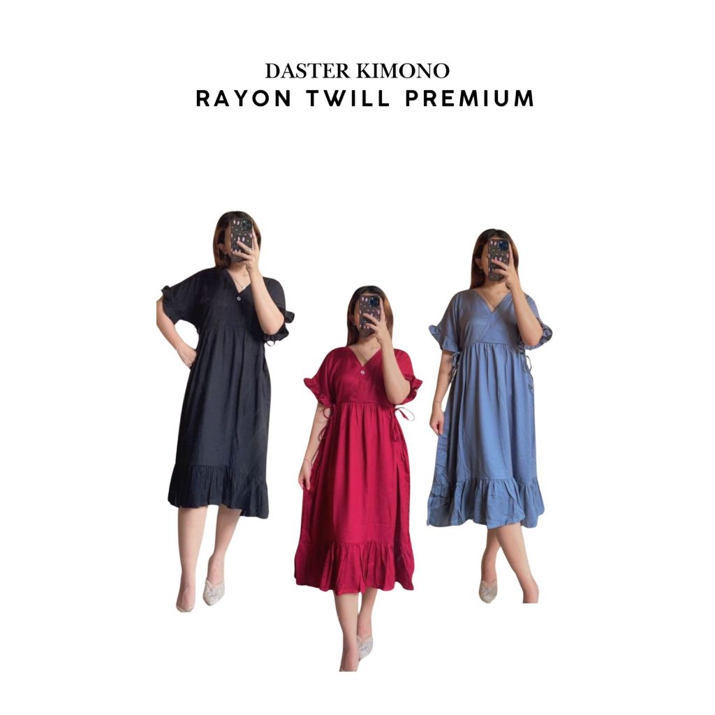 Daster Dress Kimono Premium Dan Modis Bahan Rayon Twill Daster Busui Murah