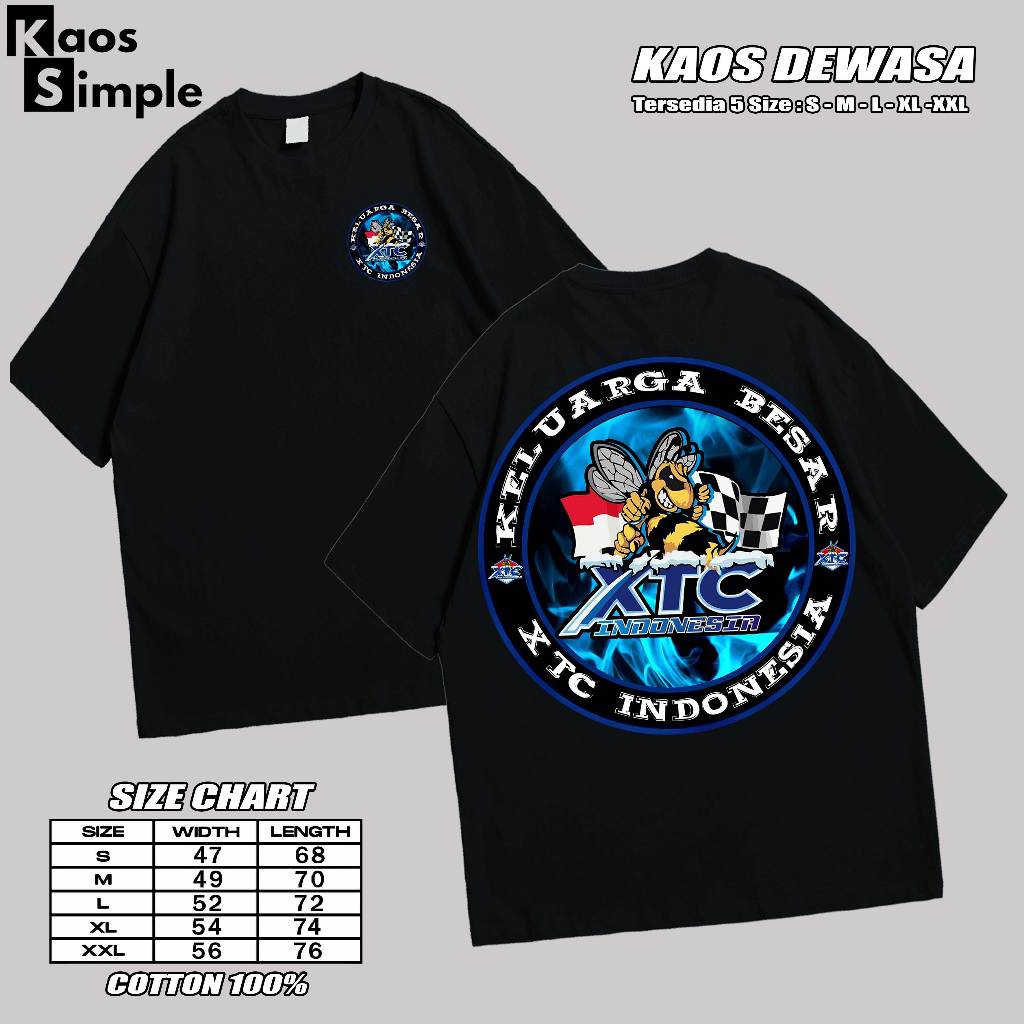 Kaos Xtc Indonesia Terbaru - Baju Xtc Indonesia - Baju Komunitas Motor Indonesia - Kaos Ormas - Kaos