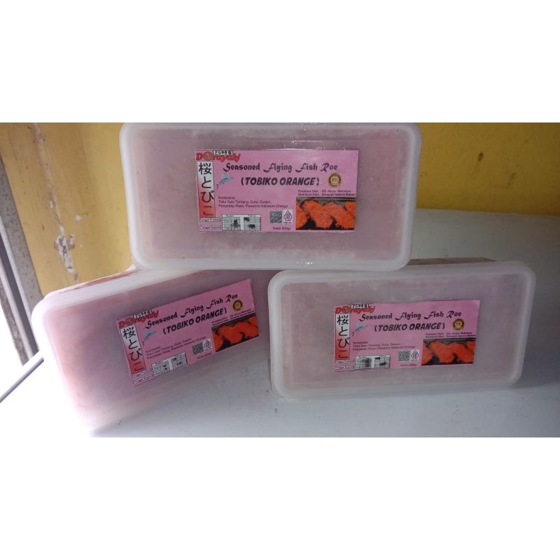 

Termurah !! Tobiko Orange 500gr l Telur Ikan Flying Fish Roe 100gr 50gr Premium Japanese Food