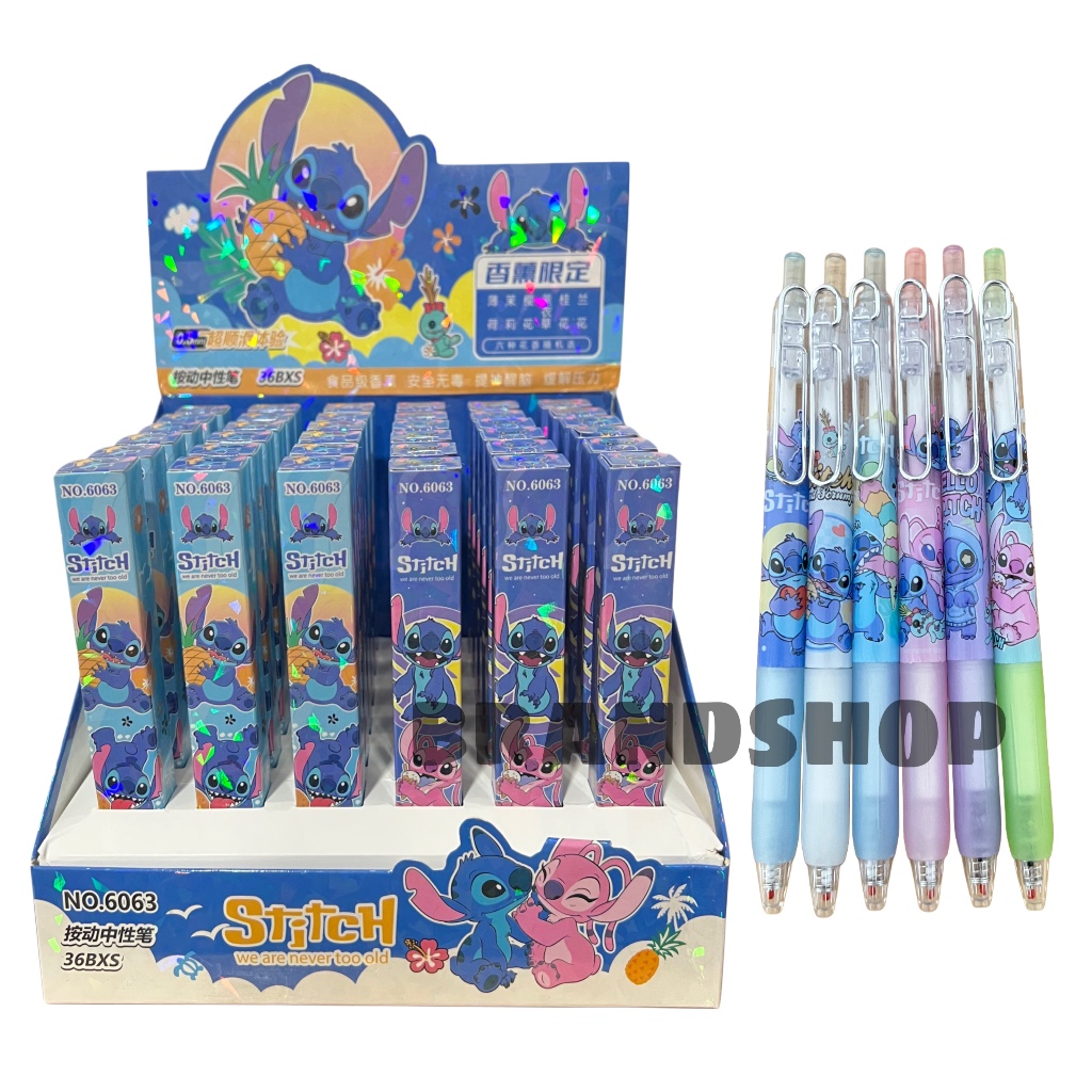 

Pulpen Anak Blind Box Stitch Pen Gel Cetek Suprise Karakter Lucu Kartun Imut