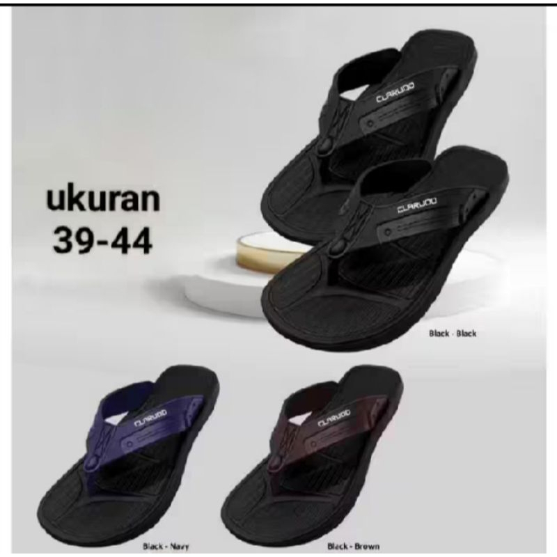 sandal japit cowok terbaru merek clarudo//sandal cowok tren masa kini