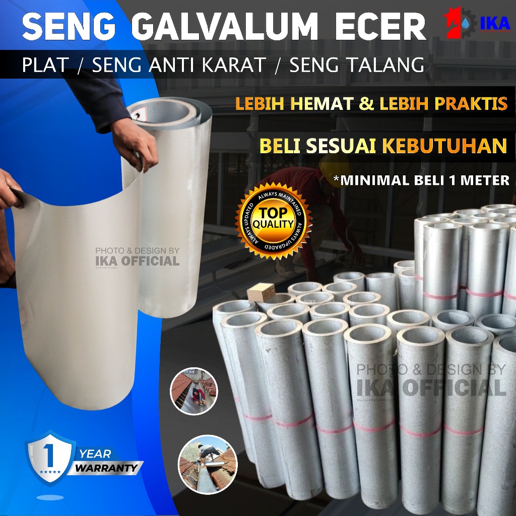 ECERAN TALANG SENG GALVALUM PLAT TINGGI 60 90 120 CM HARGA PER 1 METERAN Premium