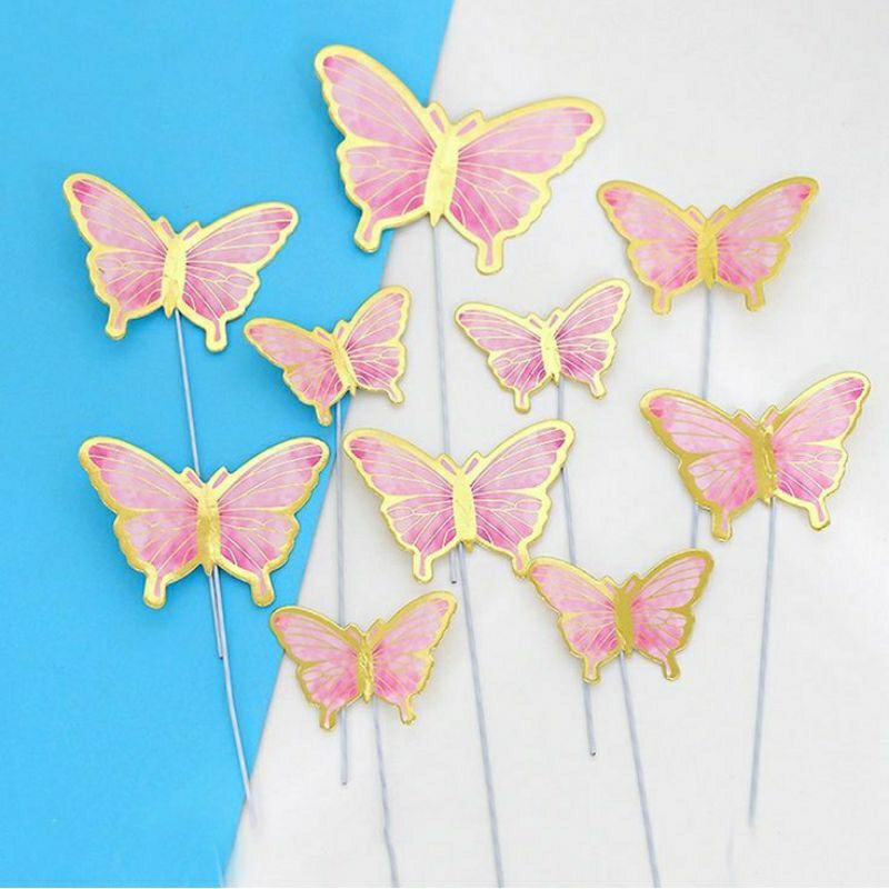 TOPPER KUPU KUPU / TOPPER KUE / HIASAN KUE/ DEKORASI KUE