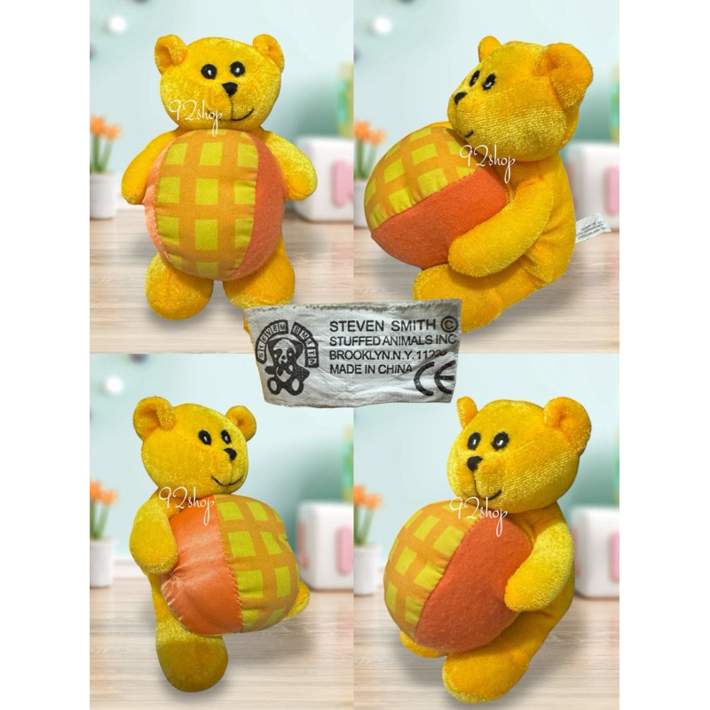 Boneka teddy bear Steven Smith©️ stuffed animals inc Brooklyn.N.Y | small teddy bear holding ball pl