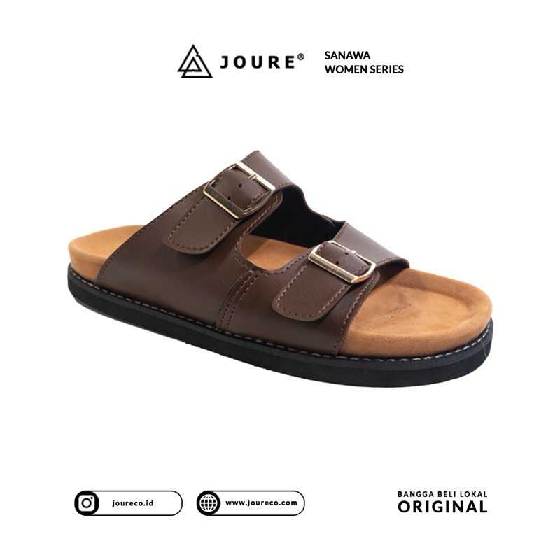 Joure Co - Sanawa Series - Sandal Kulit - Sandal Kasual Wanita - Sandal Vintage - Sandal Slide