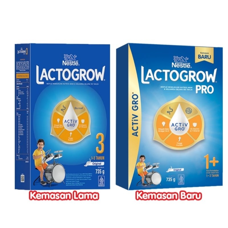 

Lactogrow 3/pro 1+ 735 g susu bubuk pertumbuhan 1-3 tahun