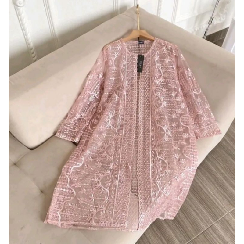 Hot Deals Atasan Tunik Wanita Cantik Viral 2025 Full Brokat Cantik Elegan