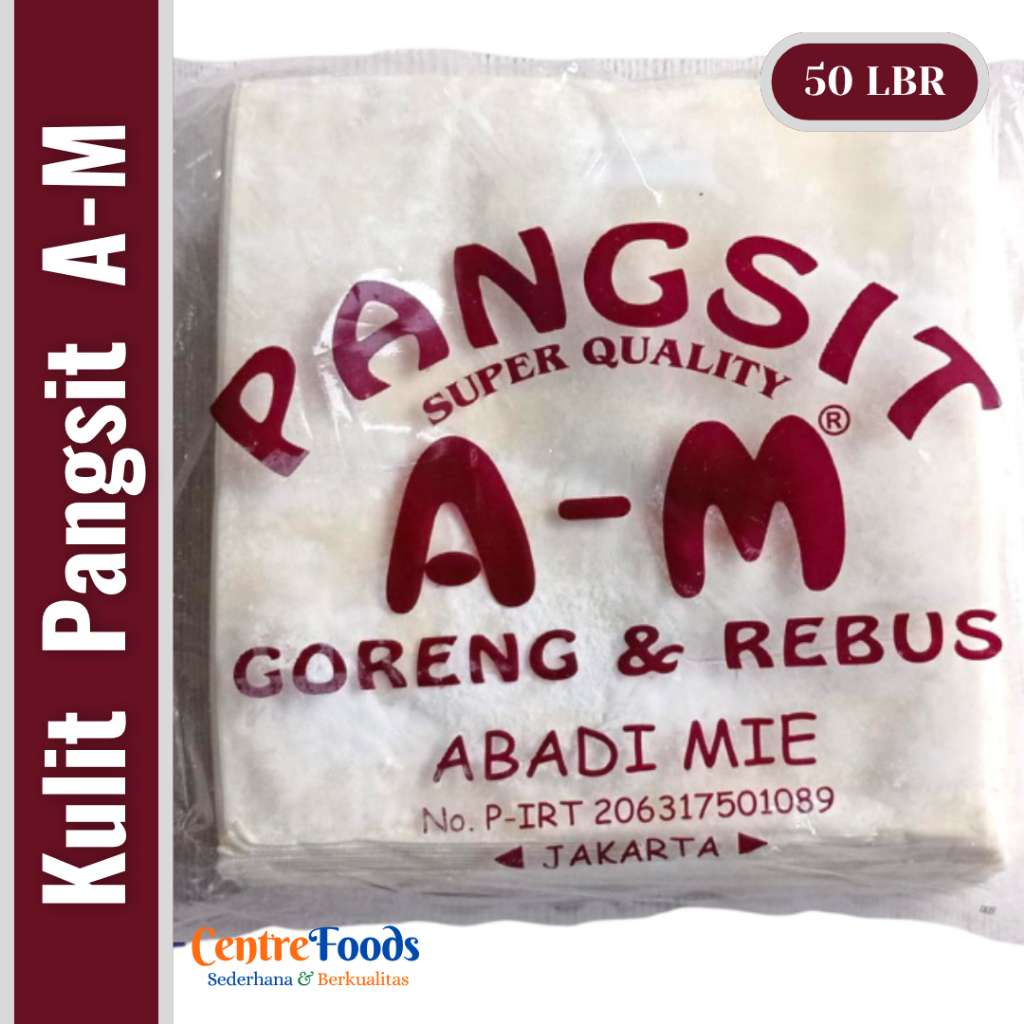 

Kulit Pangsit Goreng & Rebus - Pangsit Super Quality AM | Isi 50 Lbr [ Harga Per BKS ]