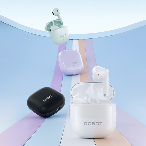 Robot Earphone dan Bluetooth / ROBOT T60 Tws Earphone Airbuds Bluetooth 5.3