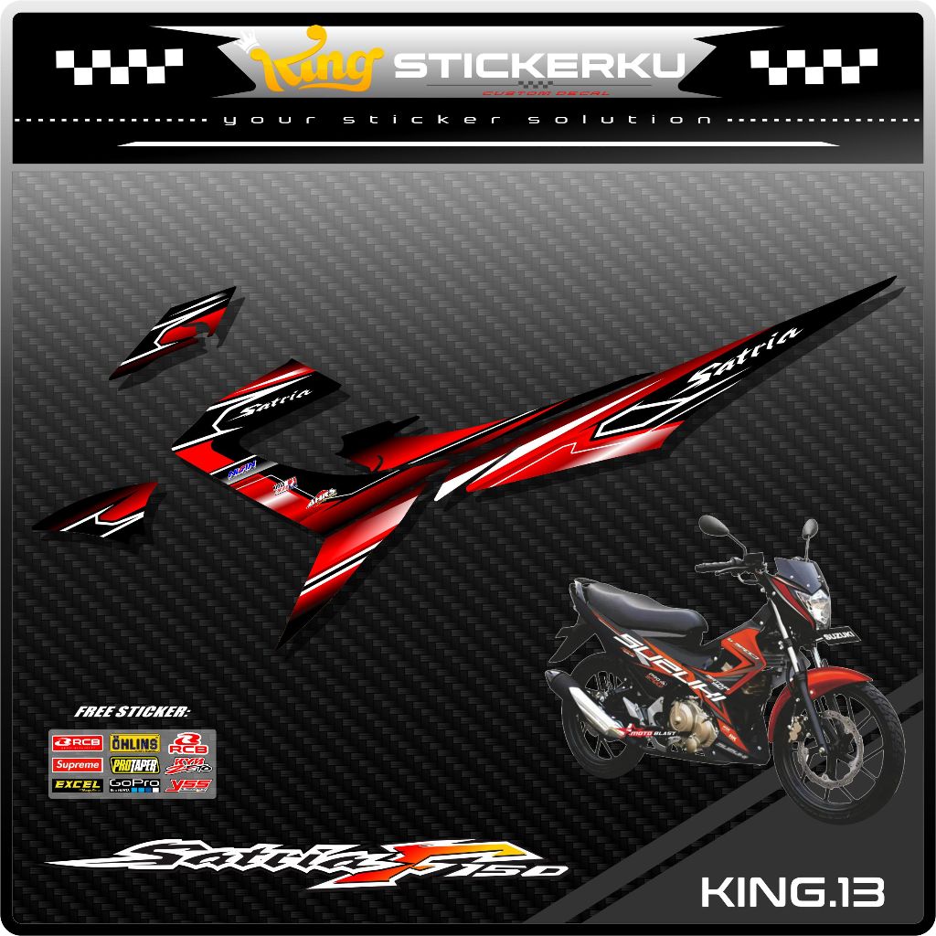 Sticker Striping List Variasi Satria Fu 2014 - Stiker Striping Motor Satria Fu 2014. KS.013