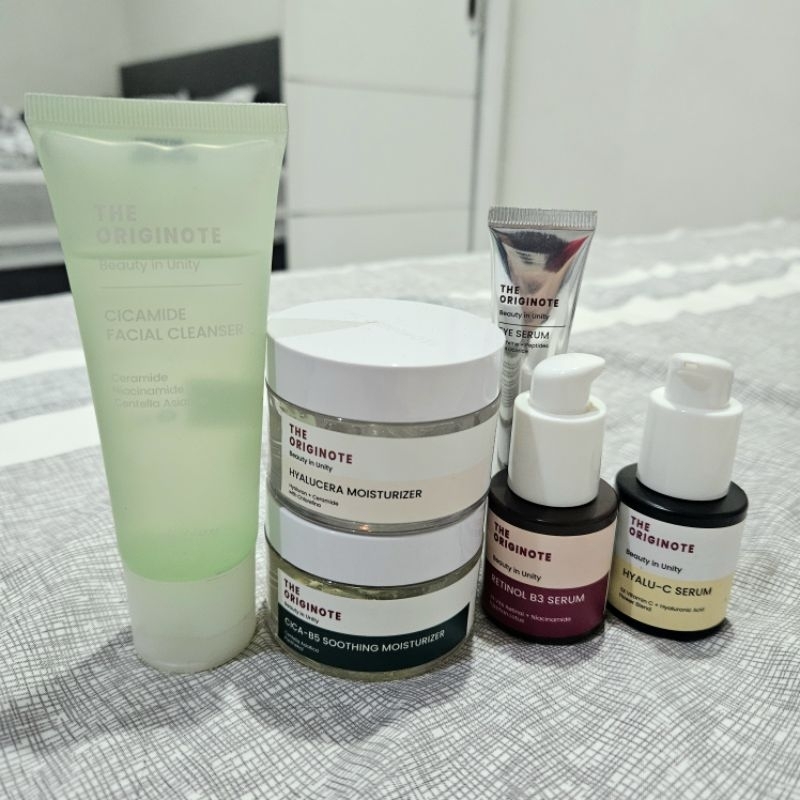 Originote Skincare Set Paket Skincare Lengkap (Cicamide Facial Cleanser, Hyalucera Moisturizer, Cica