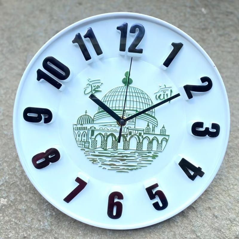 JAM DINDING KALIGRAFI ANGKA TIMBUL TIPE 9628