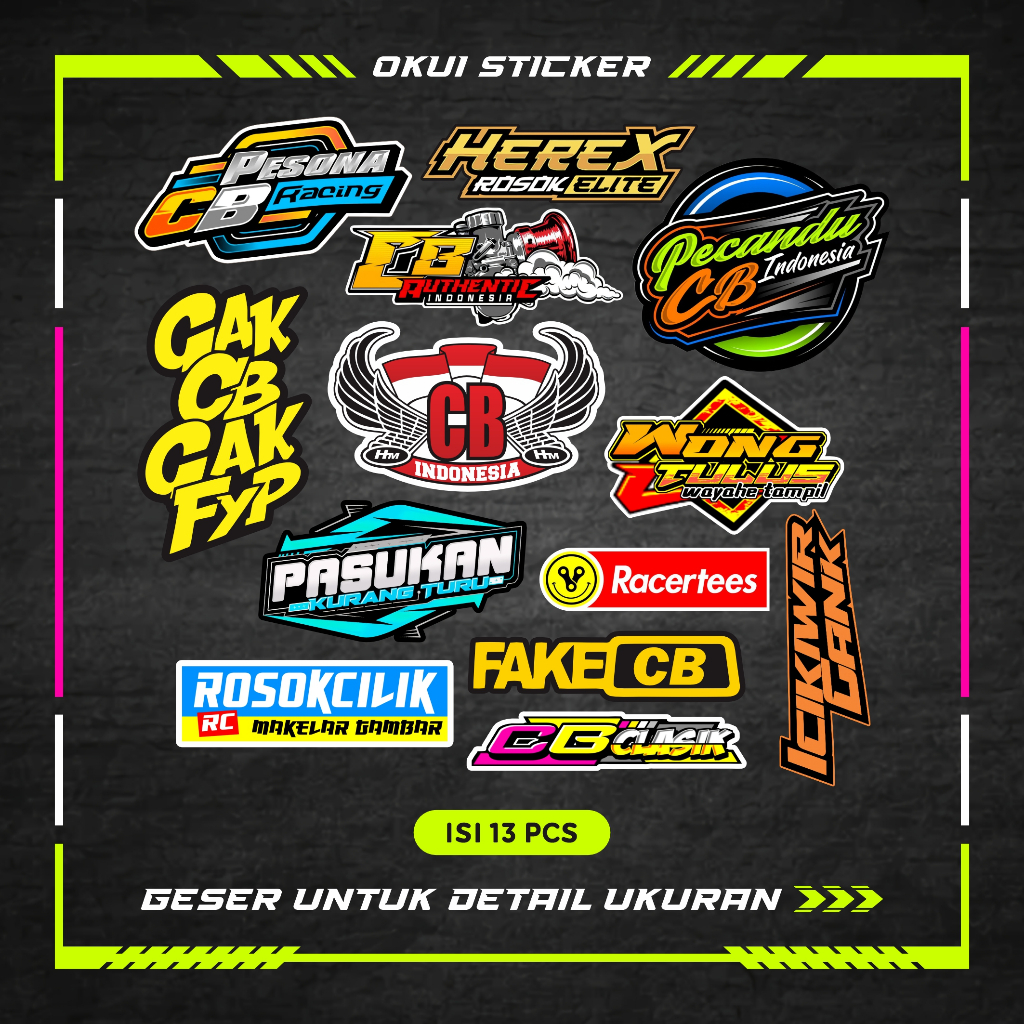 Stiker Sticker Pack CB Sticker Herex Sticker Motor, Helm, Case HP Rosok Cilik Icikiwir Gank