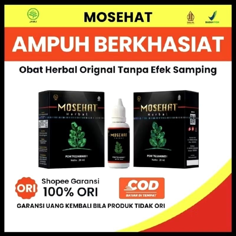 Obat Herbal Alami Paling Ampuh Mosehat Original Bpom Asli Original 100% Atasi Kolesterol, Asam Urat,