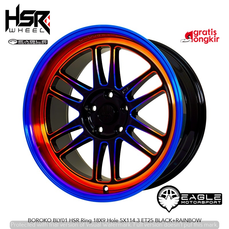 Velg Mobil Ring18 HSR BOROKO BLY01 Untuk Innova Expander Terios Rush dll r18